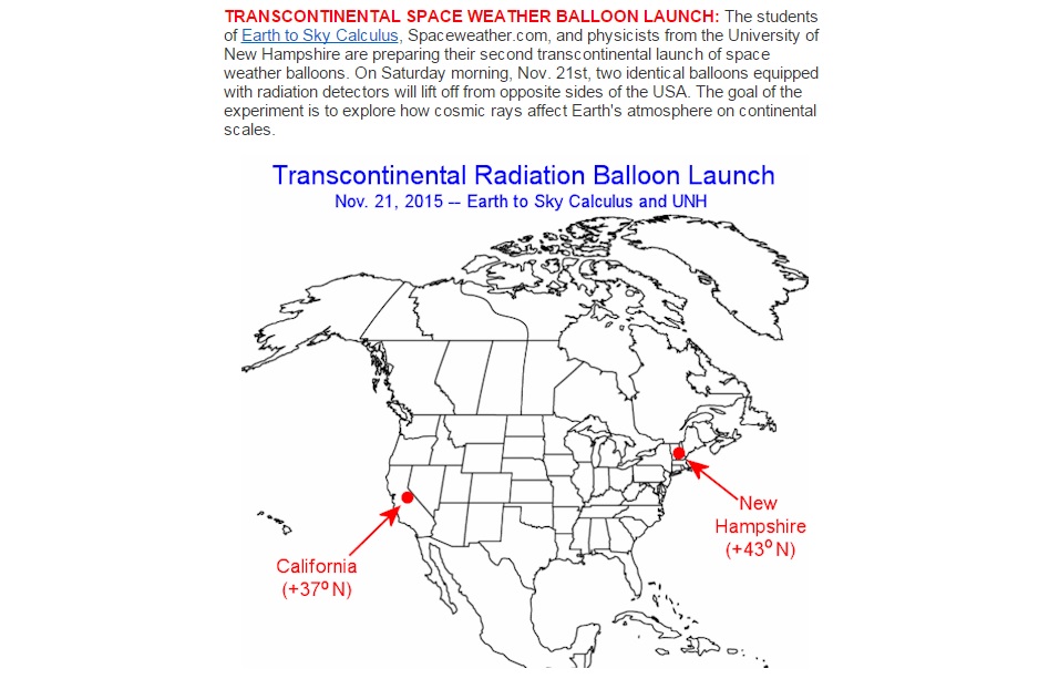 transcontinental balloon launch