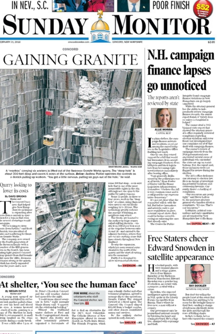 granite front page