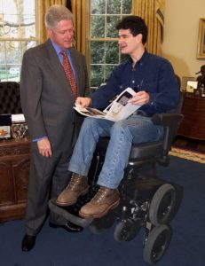 Pres. Clinton and Dean Kamen and an IBot in 2000. White House photo via www.technology.gov/