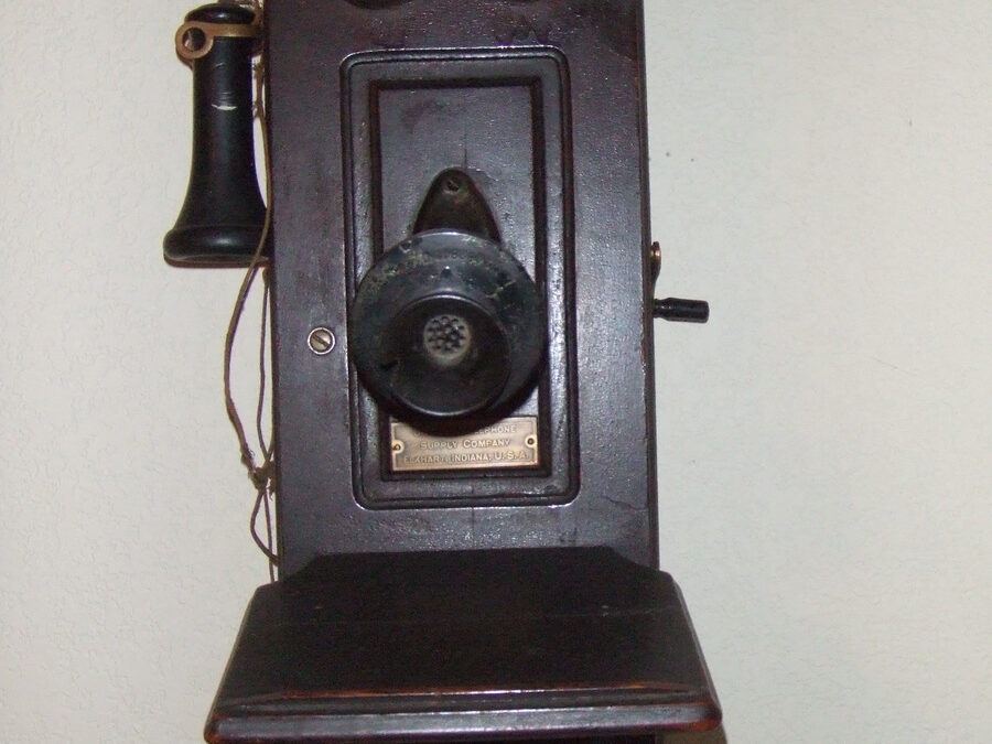 old wall telephone