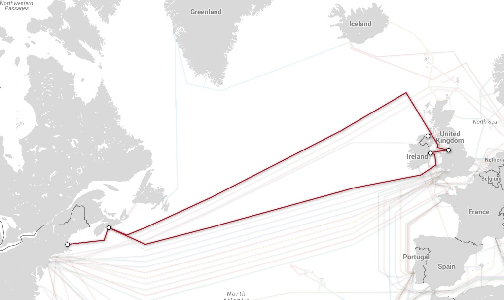 TransAtlantic data cable just misses New Hampshire