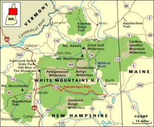 White Mountains map