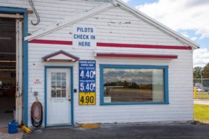 Fuel prices are advertised at the Concord Municipal Airport on Wednesday, June 21, 2017. (ELIZABETH FRANTZ / Monitor staff)