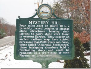 Mystery Hill historical marker