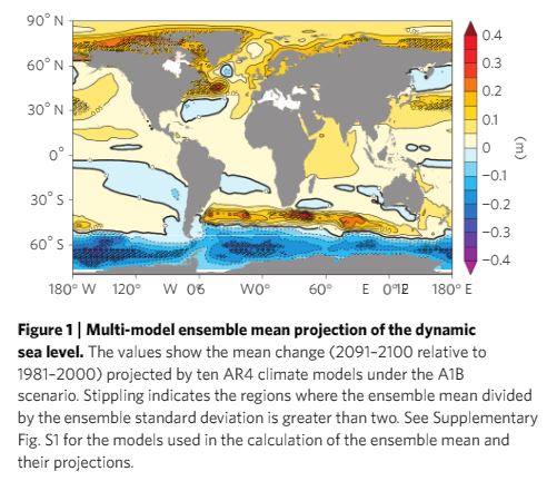 sea level rise model map