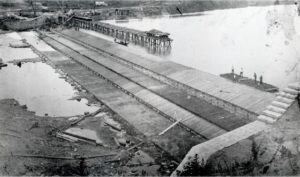 Sewalls Falls Dam was the world's longest dam of timber-crib construction.
