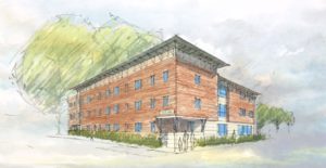 Illustration of 29-unit net-zero apartment building coming to Lebanon, NH. Source: Twin Pines Housing
