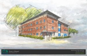 Architect's rendition of Tracy Street Community Housing in West Lebanon. Courtesy—Twin Pines Housing