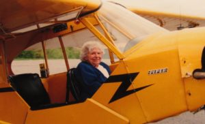 Bernice Blake, New Hampshire's first female licensed pilot, posing later in life.