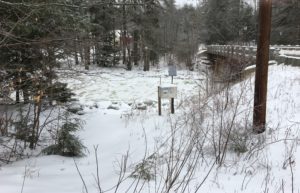 Fragmented ice sheets were transported along the Piscataquog River beginning in late January 2019, resulting in an ice jam extending into the towns of New Boston and Goffstown, New Hampshire. The USGS installed a rapid deployment gauge on the river Feb. 14 to monitor water levels and potential flooding. This photograph shows the permanent USGS streamgage station 01091000, which is upstream from the ice jam and also used to monitor river conditions. Photo: Richard Kiah, USGS