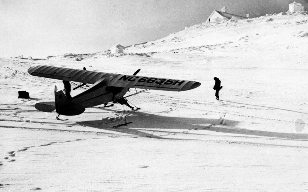 airplane on mt washington 1947