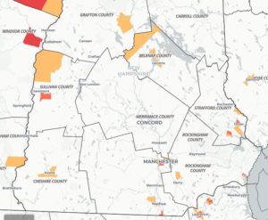 Map of "hard to count" areas in southern NH, from CUNY