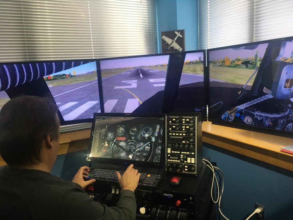 Aviation Museum flight simulator