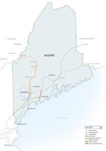 Proposed transmission line through Maine