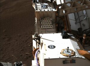 (NASA photo, of course)Calibration disk on Perseverance rover