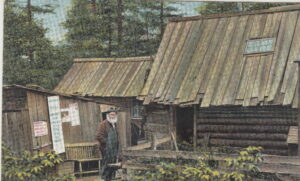 A postcard about English Jack, the hermit of the White Mountains - courtesy Janice Brown, cowhampshireblog.com