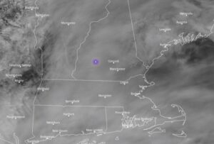satellite image of probable meteor explosion over NH