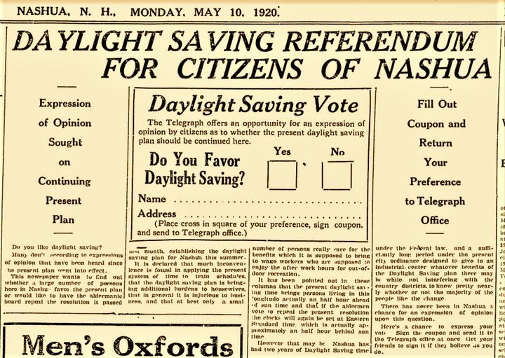 daylight saving telegraph 1920