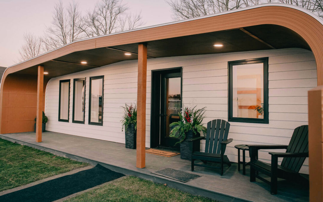 Bio-based (mostly wood product) 3D-printed home unveiled at the University of Maine