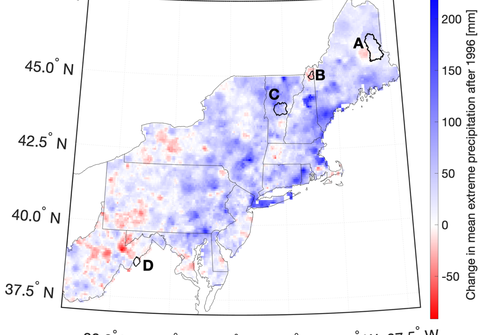Extreme precipitation (both wet and dry) is altering New England’s streamflow