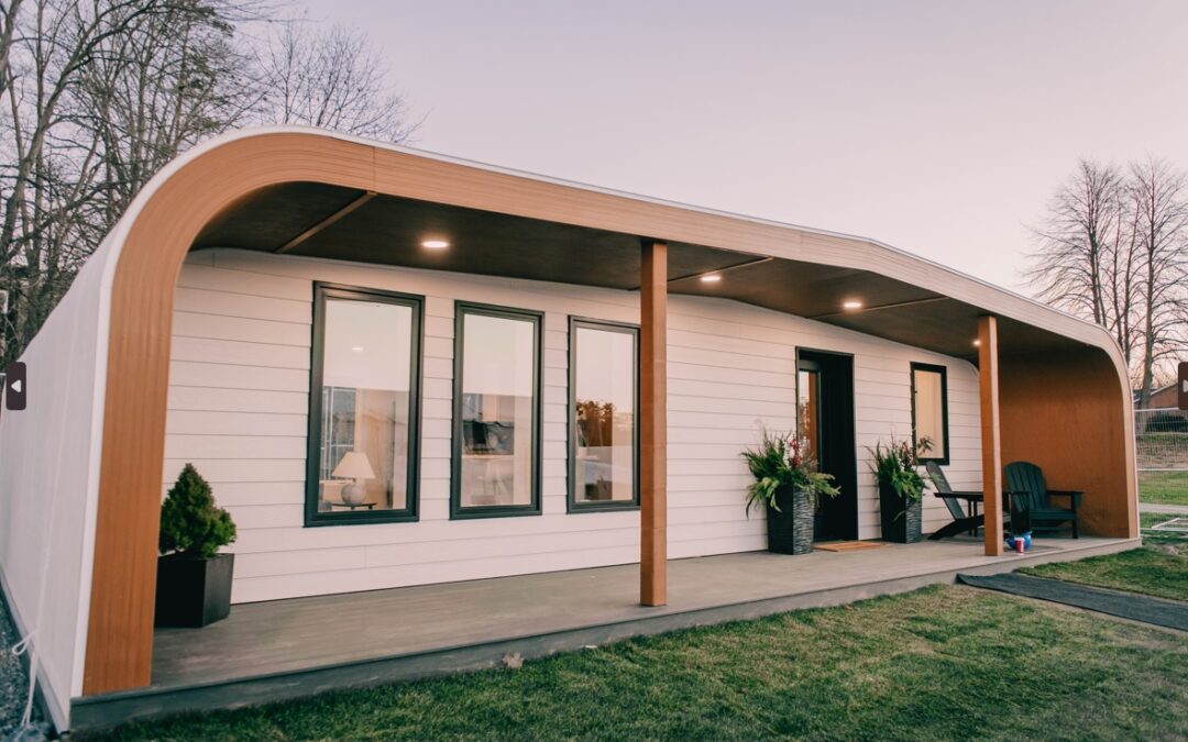 A humongous 3-D printer is making wood houses in Maine