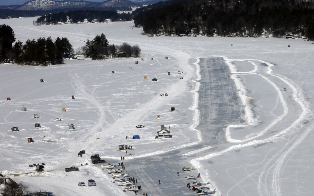 It takes a lot of ice to open New Hampshire’s unique ice runway, but not because of the planes