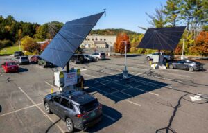 Solar-based car charging stations from Solaflect, based in Norwich, Vt., Courtesy photo.