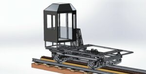 A computer rendition of the electrified Cog Railway prototype being developed.