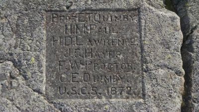 That weird carved plaque on Kearsarge has seen better days